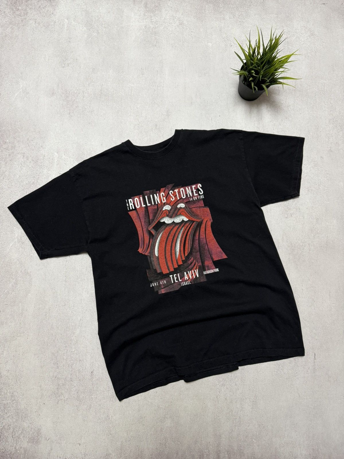 Band Tees × The Rolling Stones × Vintage Vintage The Rolling Stones T Shirt Tee Tour Israel Baggy 90s Size US XL / EU 56 / 4 - 1 Thumbnail