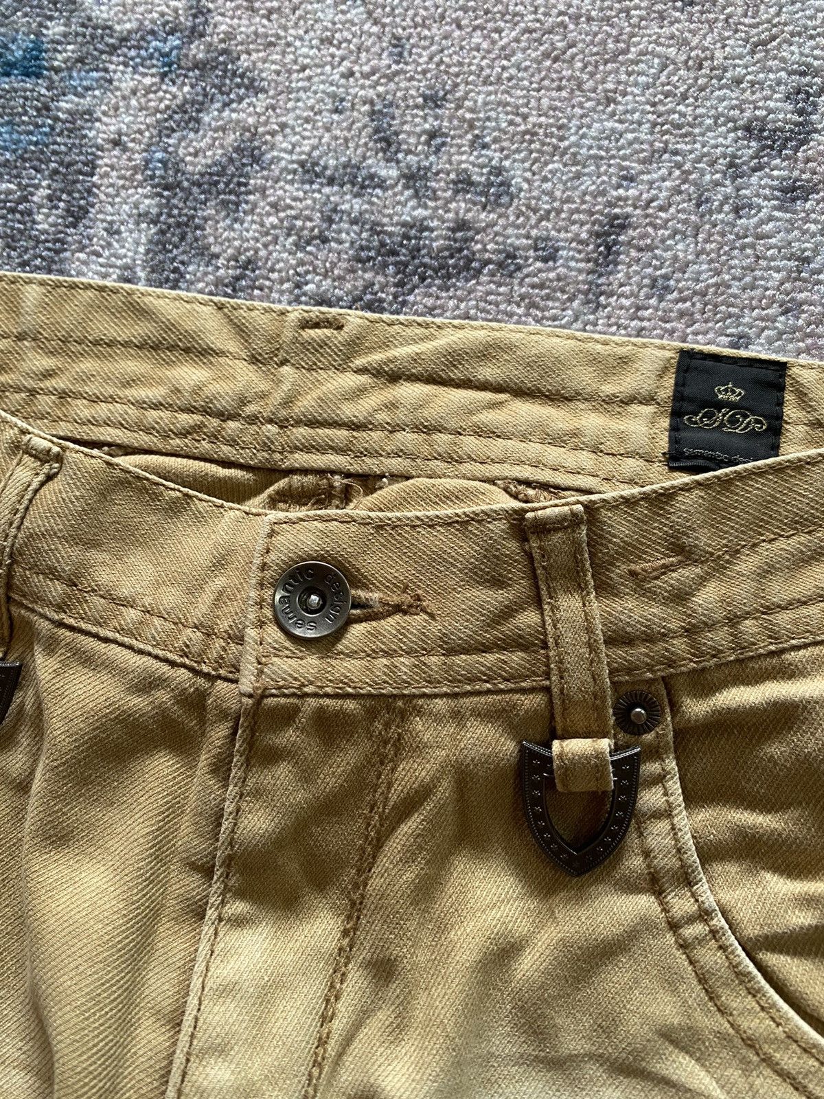 If Six Was Nine Y2K Semantic Design Flared Jeans Size US 29 - 7 Thumbnail