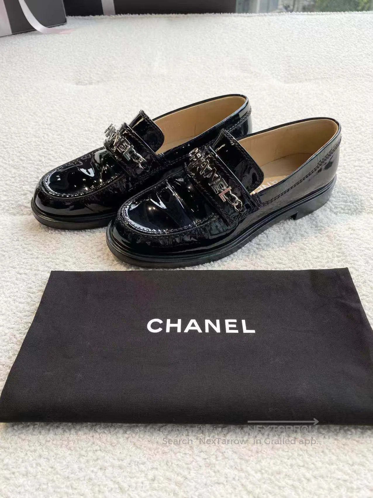 Chanel Chanel Patent leather letter logo loafers| Size US 5.5 / IT 35.5 - 8 Thumbnail