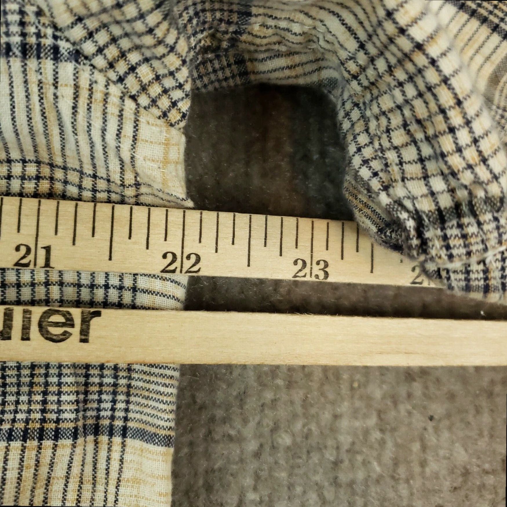 Vintage Horny Toad Button Up Shirt Mens Extra Large Beige Gray Plaid Short Sleeve Casual Size US XL / EU 56 / 4 - 4 Thumbnail
