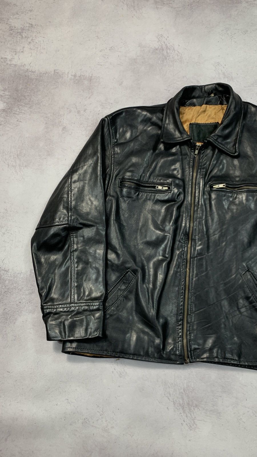 Vintage 90s Vintage Grunge Biker Leather Jacket Size US XL / EU 56 / 4 - 7 Thumbnail