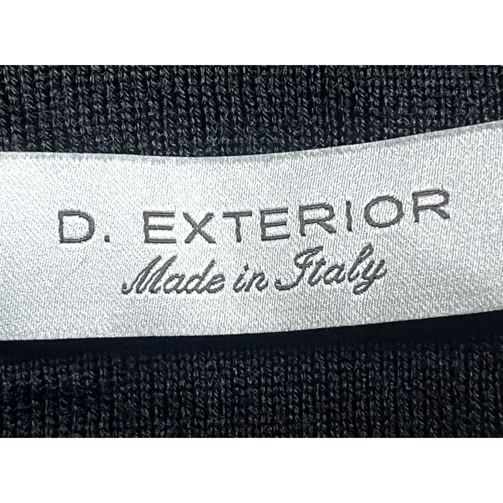 D.Exterior D.Exterior Dress Black Cream Long Sleeve Business Size M 100% Wool Italy Made Women Size M / US 6-8 / IT 42-44 - 6 Thumbnail