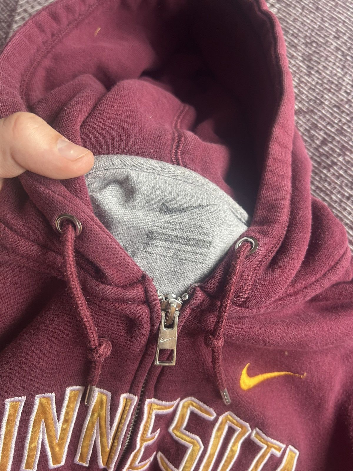 Nike × Vintage Vintage Nike Minnesota Streetwear Style Y2K Zip Up Hoodies Size S / US 4 / IT 40 - 8 Thumbnail