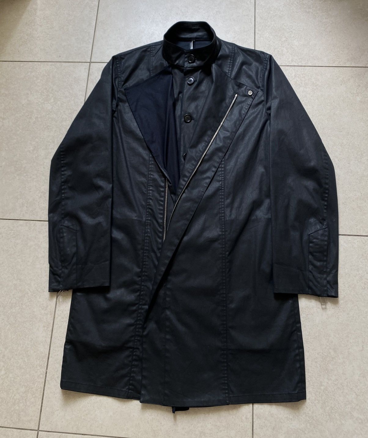 Dior 2011 Dior Homme by Kris Van Assche Waxed Cotton Jacket Coat Size US M / EU 48-50 / 2 - 2 Thumbnail