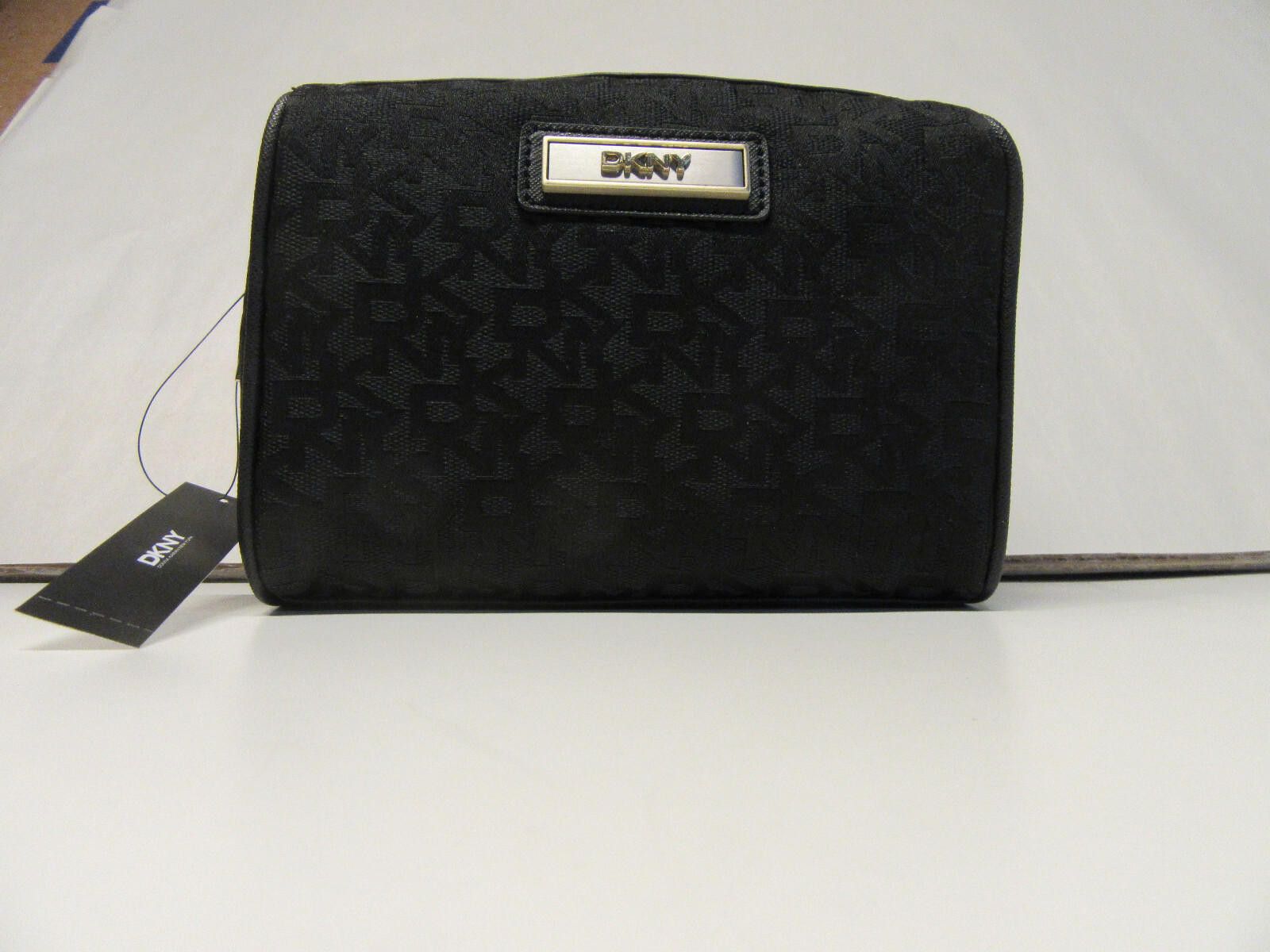 DKNY DKNY SLGS-Heritage Cosmetic Bag with Saffiano Leather Size ONE SIZE - 1 Thumbnail