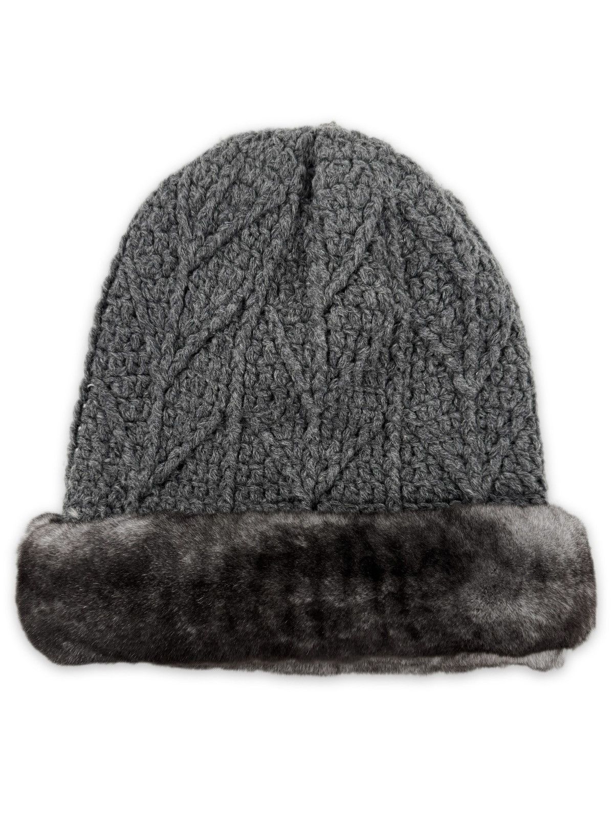 Chrome Hearts Chrome Hearts Chinchilla Fur Cashmere Grey Knitted .925 Beanie Size ONE SIZE - 1 Thumbnail