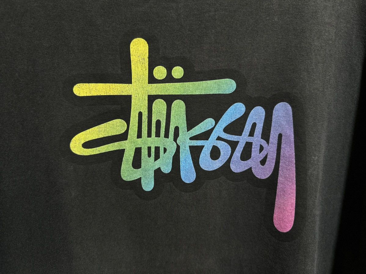 Stussy Vintage Stussy Rainbow Long Sleeve Sun Faded Tee Size US L / EU 52-54 / 3 - 2 Thumbnail