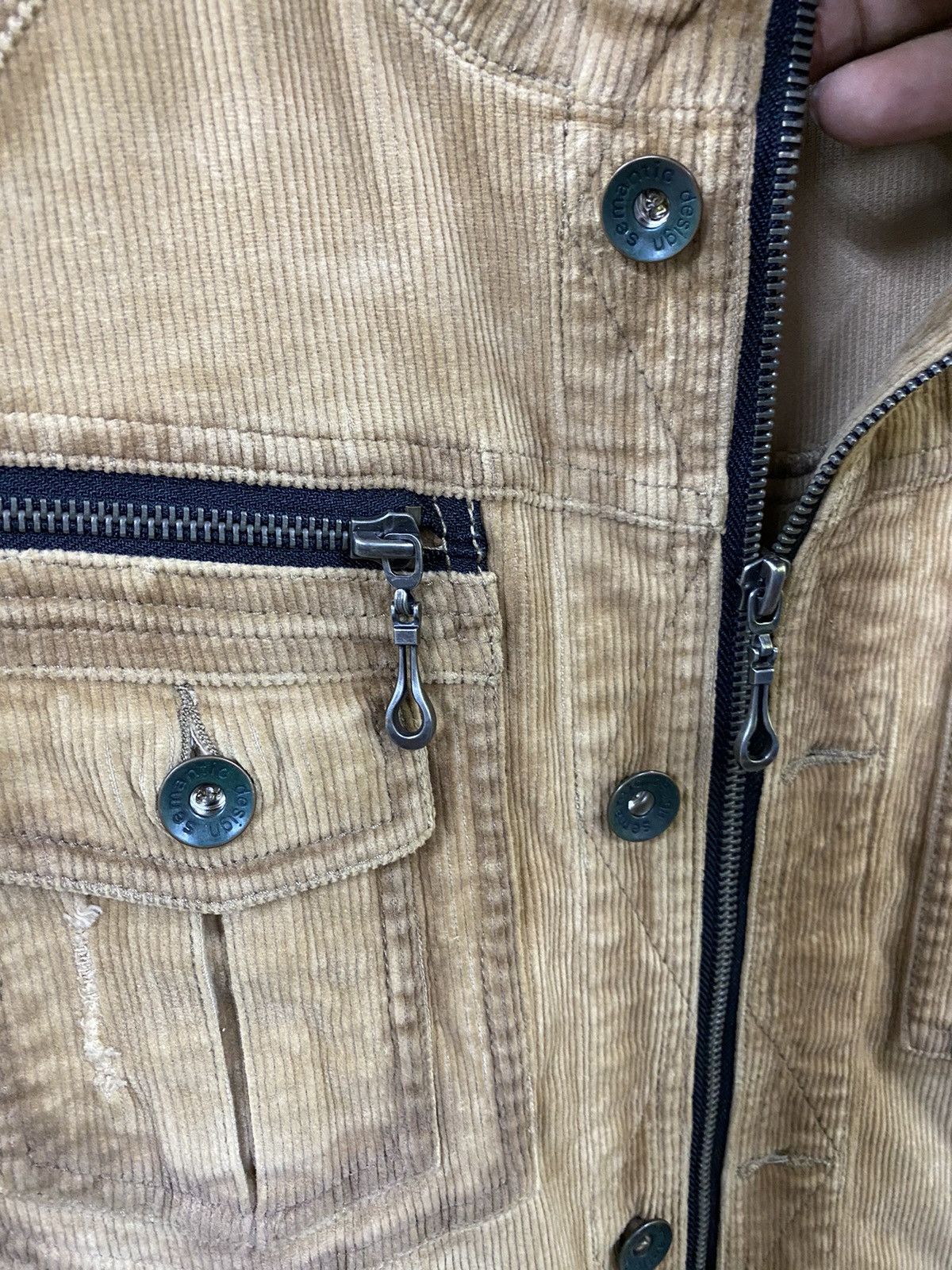 Japanese Brand Distressed Semantic Design Punk Corduroy Jacket Size US M / EU 48-50 / 2 - 5 Thumbnail
