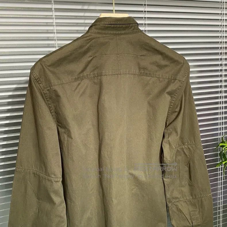 Givenchy Givenchy size 39 Military Green Denim Shirt Jacket Size US S / EU 44-46 / 1 - 5 Thumbnail