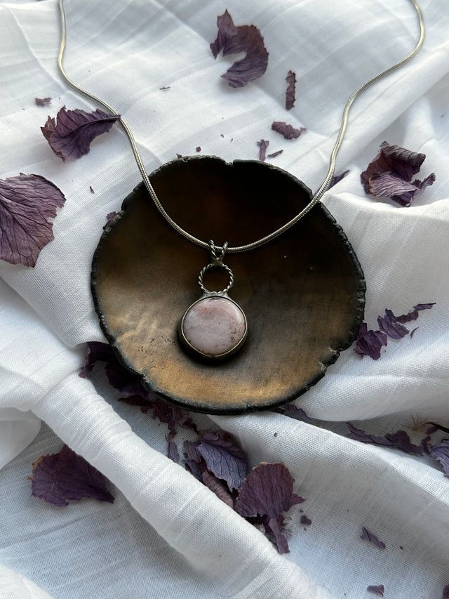 Other "She Sleeps in Rosewater" - Mangano Calcite Pendant Size ONE SIZE - 1 Thumbnail