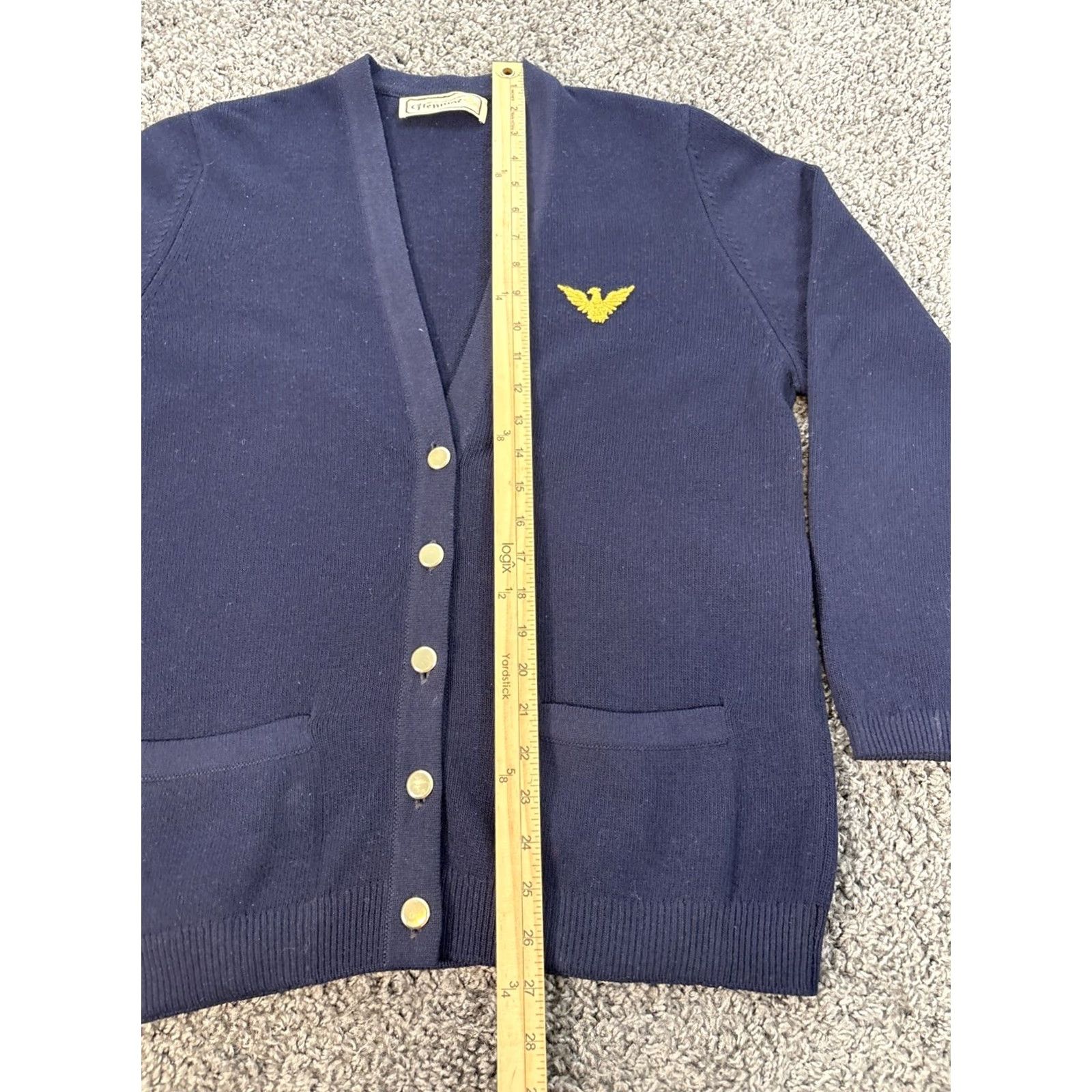 Vintage VINTAGE Glenmac Sweater Men Large Blue Wool V-Neck Military Cardigan Size US L / EU 52-54 / 3 - 2 Thumbnail