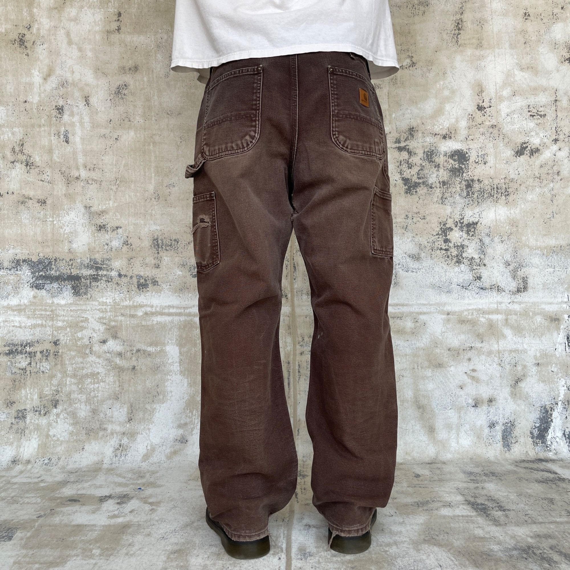 Vintage Carhartt Brown Double Knee Pants Carpenter | Grailed