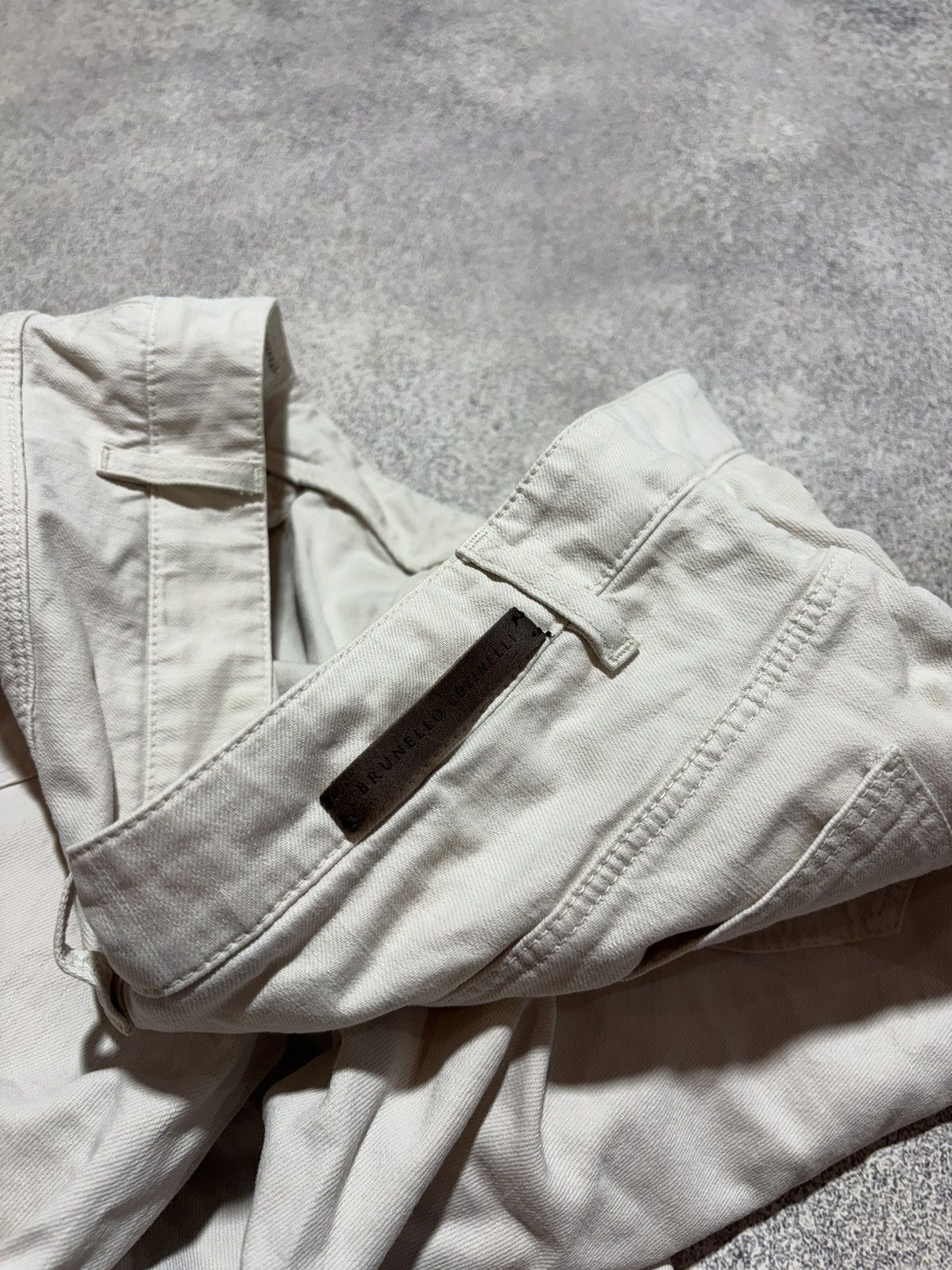 Brunello Cucinelli Brunello Cucinelli White Leg Jeans Trousers Low Waist IT46 Size 32" / US 10 / IT 46 - 8 Thumbnail