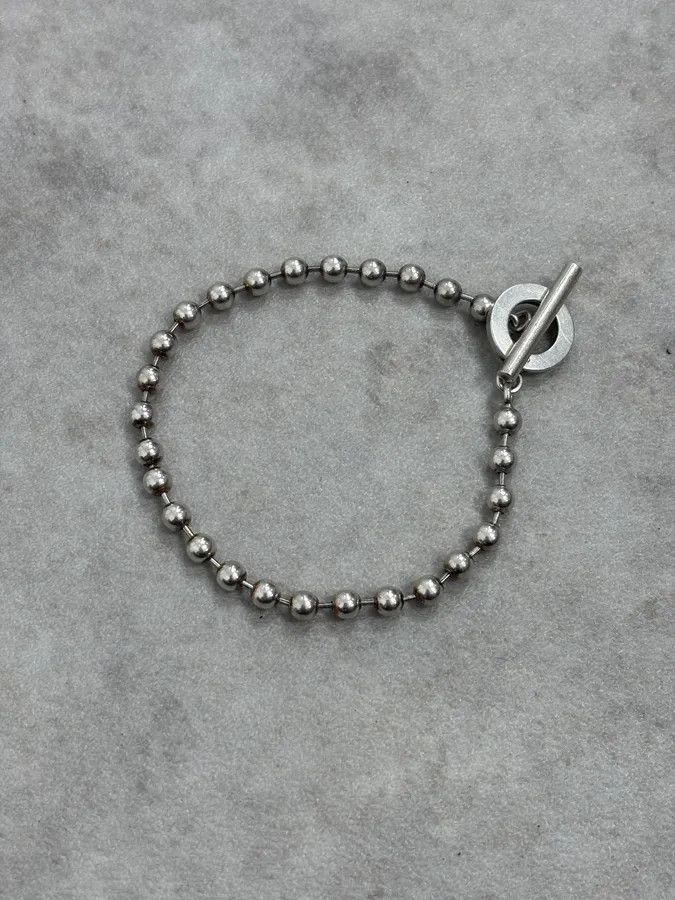 Vintage 2000s Gucci Silver Beaded Anchor Chain Bracelet Size ONE SIZE - 1 Thumbnail