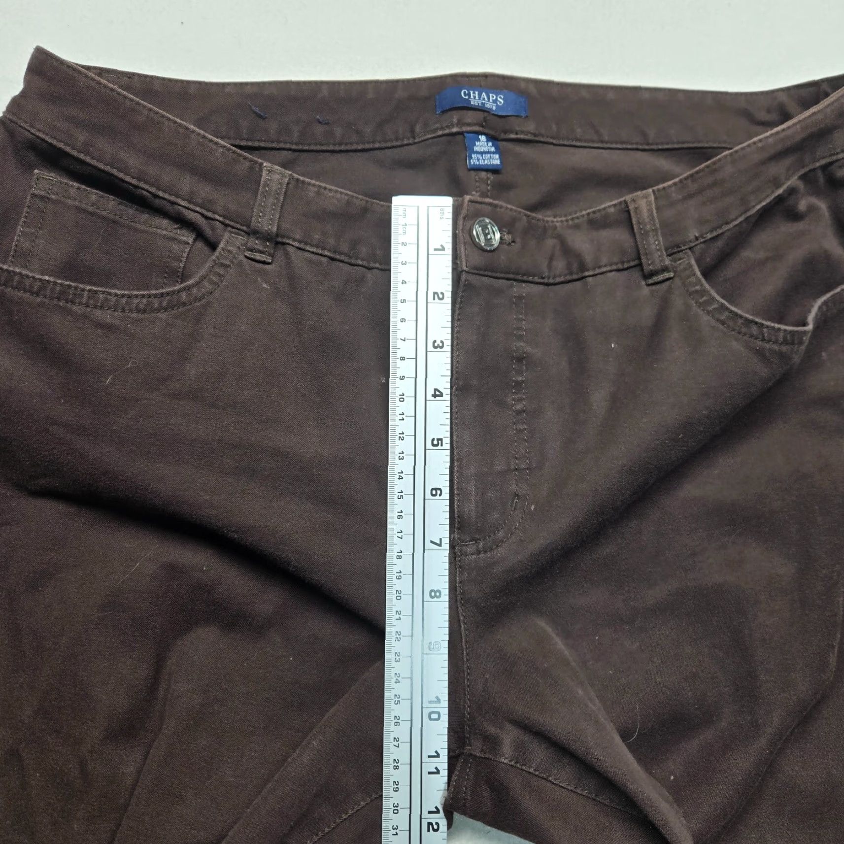 Chaps Chaps Solid Brown Corduroy Pants Stretchy 95% Cotton Adult Women's Size 16 Size 38" / US 16 / IT 52 - 5 Thumbnail