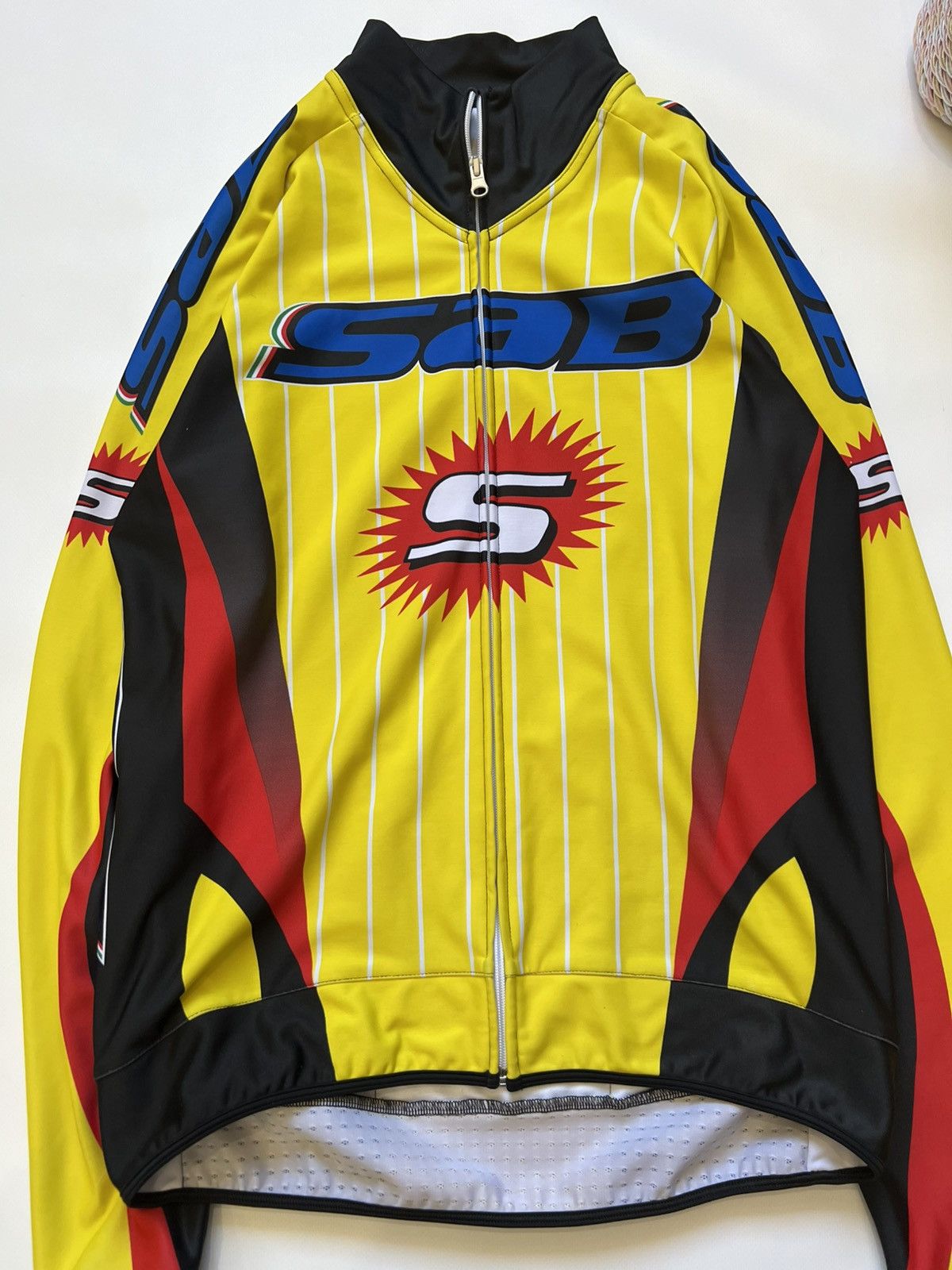 Other Vintage SAB Cycling Zip Sweatshirt Yellow Medium Size US M / EU 48-50 / 2 - 3 Thumbnail