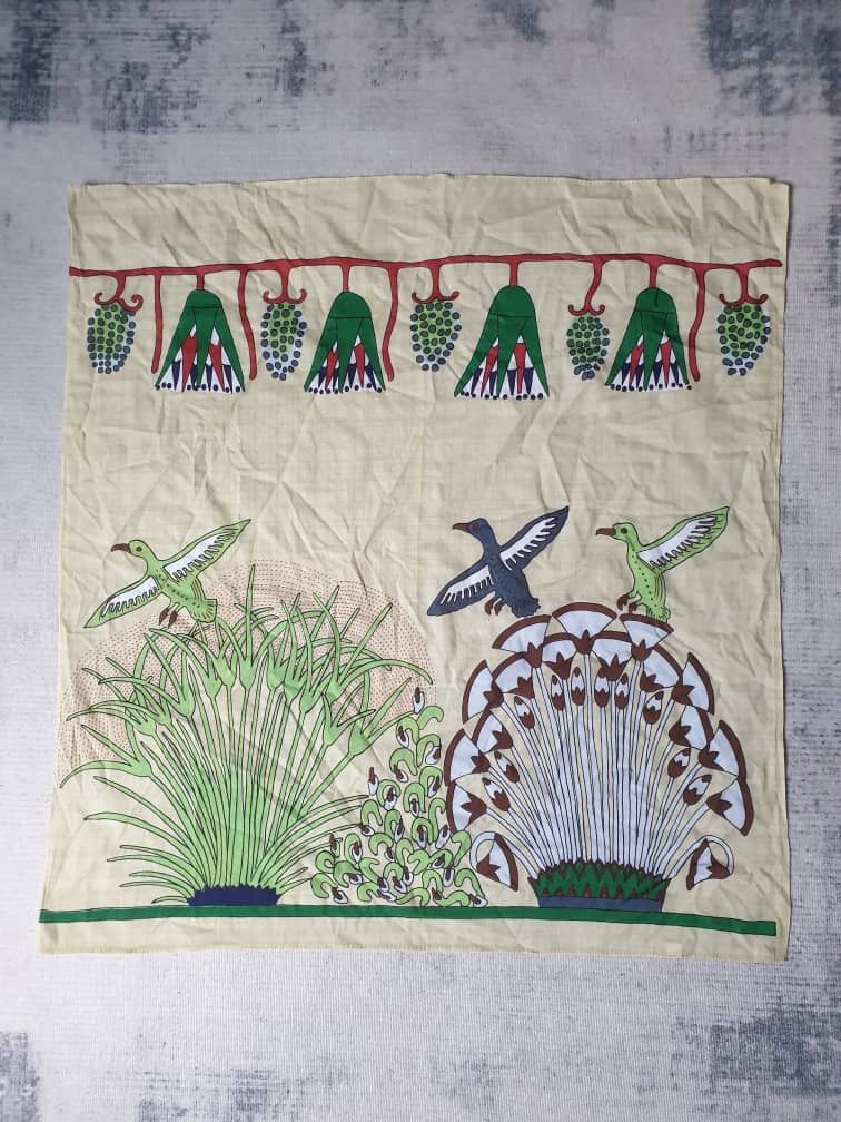Japanese Brand Unammed Bird and abstract scarves Size ONE SIZE - 1 Thumbnail