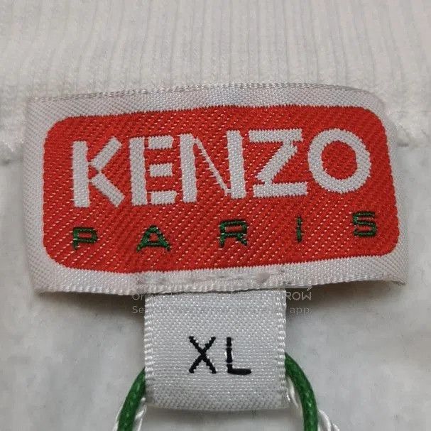 Kenzo L Cotton Crewneck Sweatshirt with Logo.