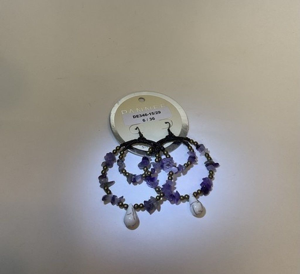 Other NWT Pannee Color Beaded Hoop Earrings Tone Dangle Drop 2.5" Size ONE SIZE - 13 Thumbnail