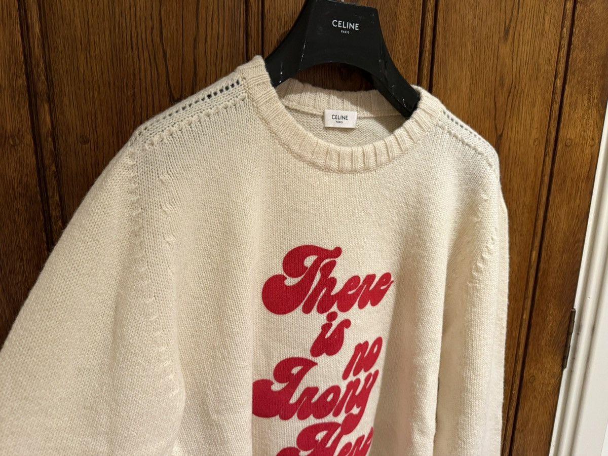 Celine SS20 Celine Hedi David Kramer irony sweater cashmere XL logo Size US XL / EU 56 / 4 - 10 Thumbnail