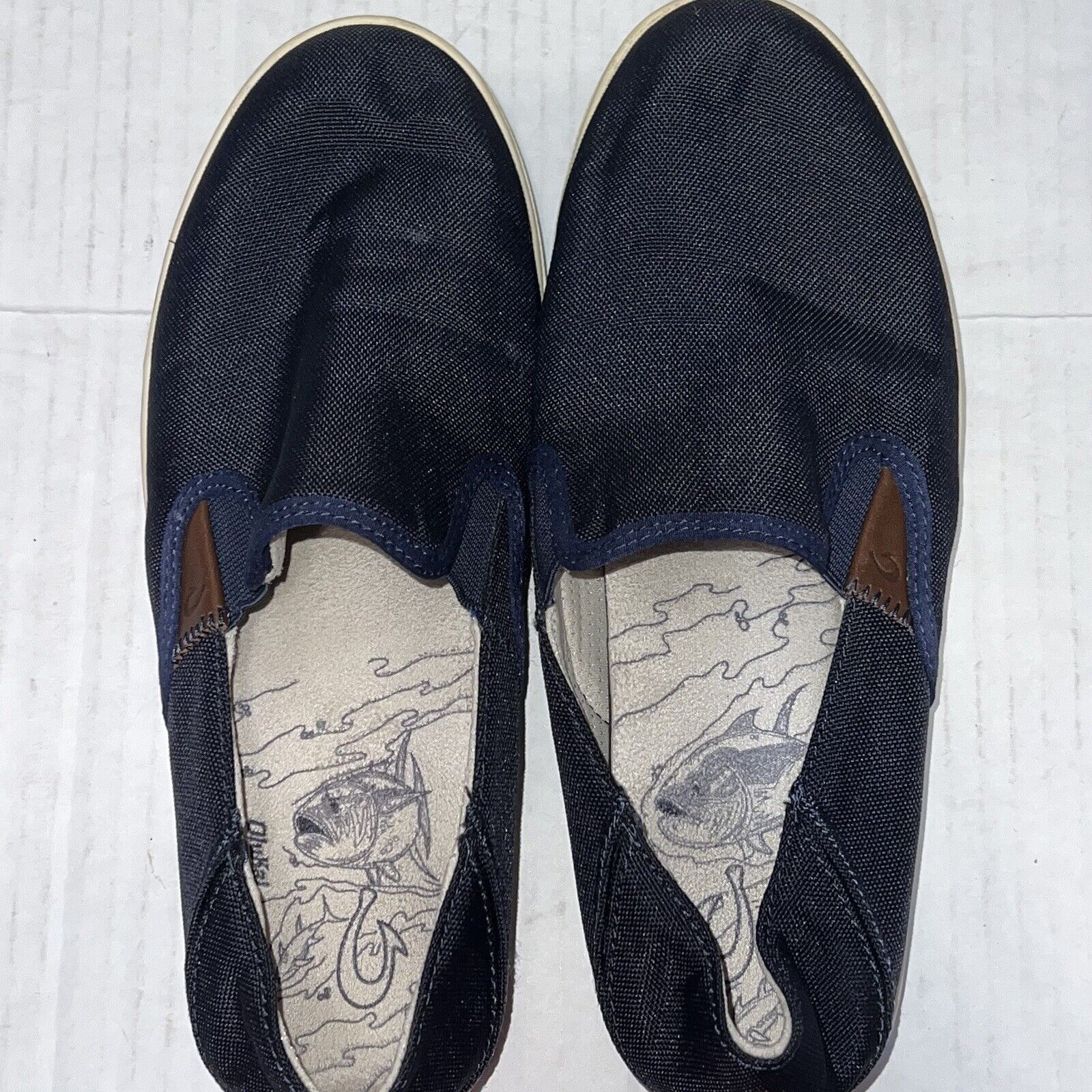 Olukai OluKai Kahu Men's Size 8 Blue Slip-On Boat Deck Loafer Shoes Size US 8 / EU 41 - 10 Thumbnail