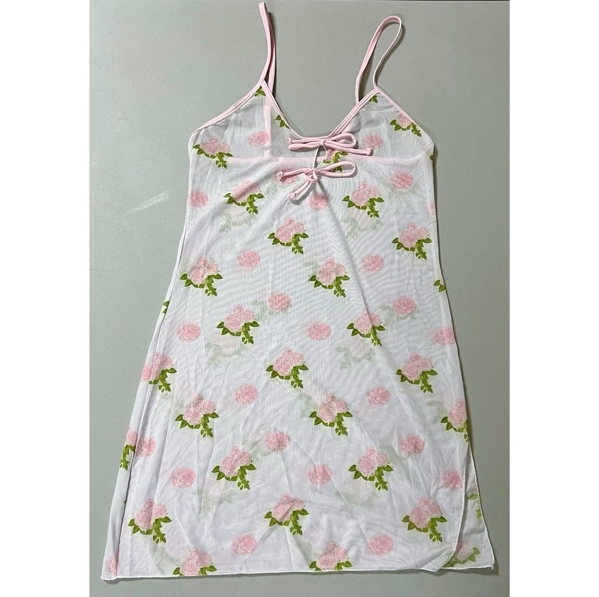 Vintage White Pink Floral Nightie Nightgown Lingerie Dress Size S 🎀 Size S / US 4 / IT 40 - 3 Thumbnail