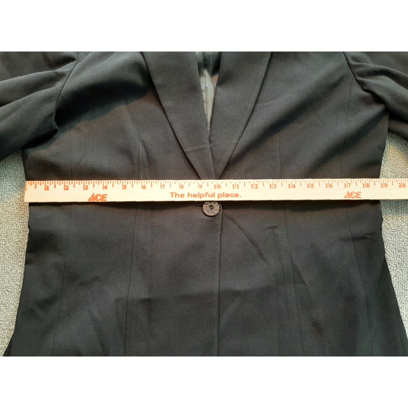 SOMET Larry Levine Womens Black Suit 2 Piece Jacket Skirt 1 Button Size 12 Some Stains Womens Size XL / US 12-14 / IT 48-50 - 7 Thumbnail