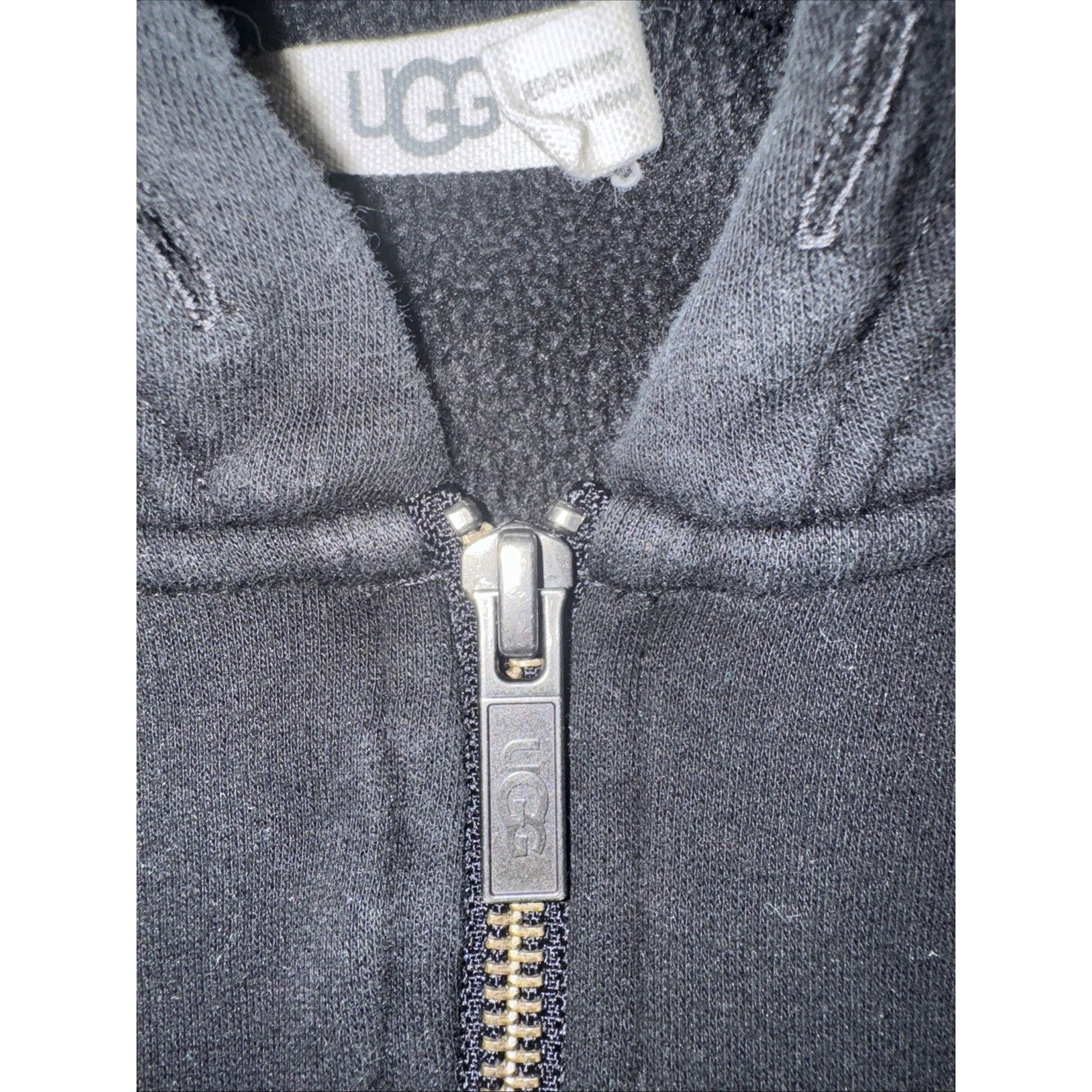 Ugg UGG Women’s Full Zip Hoodie Black Small Fleece Sweatshirt Size S / US 4 / IT 40 - 2 Thumbnail