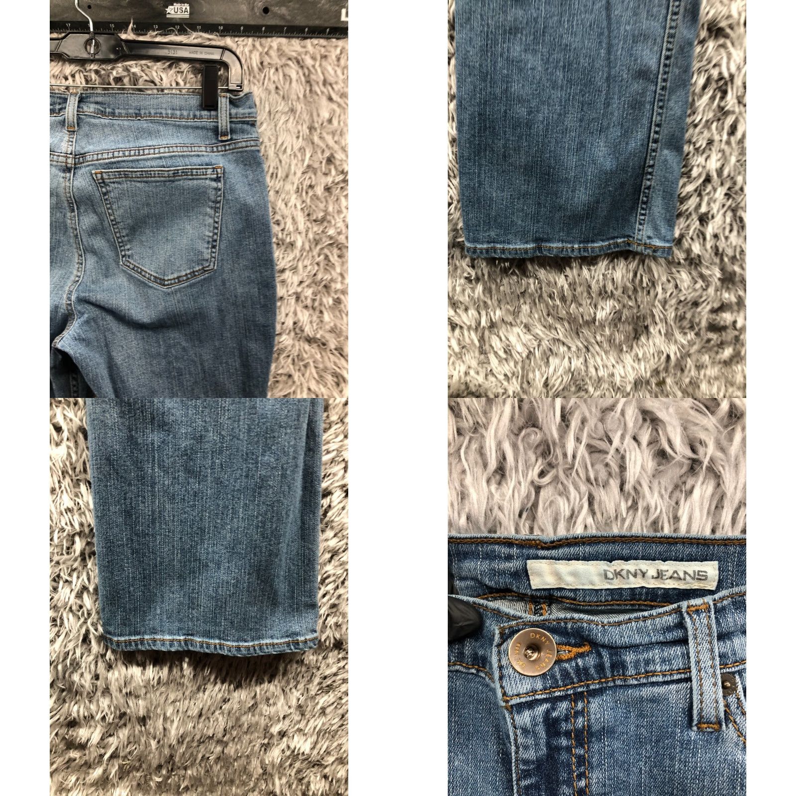 DKNY DKNY Jeans Bootcut Womens Size 10 Mid Rise Medium Wash Blue Denim Regular Inseam 31 in 5-Pocket Size 32" / US 10 / IT 46 - 8 Thumbnail