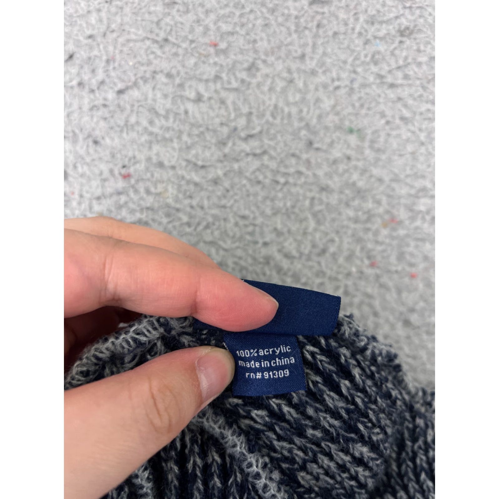 Vintage North Star Beanie Toque Adult One Size Blue White Knit Embroidered 100% Acrylic Size ONE SIZE - 7 Thumbnail
