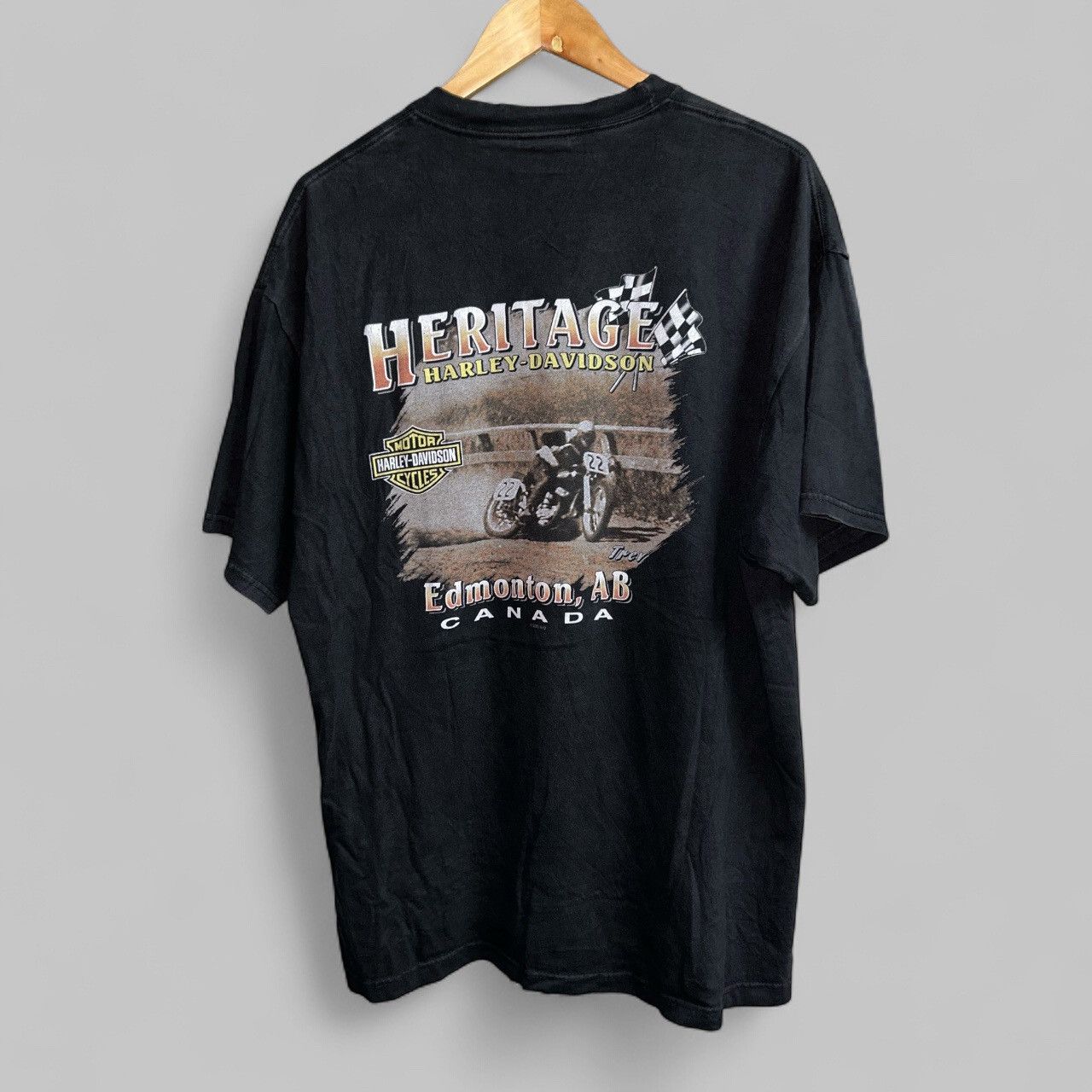 Harley Davidson RK Stratman Edmonton Canada Tee Size US XL / EU 56 / 4 - 4 Thumbnail