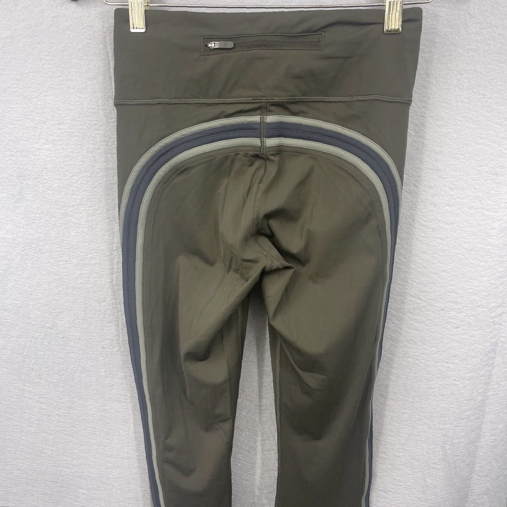 Lululemon Lululemon Run Crew Leggings Women 6 Hi Rise Olive Green Full Length Logo Running Leggings Size 28" / US 6 / IT 42 - 5 Thumbnail