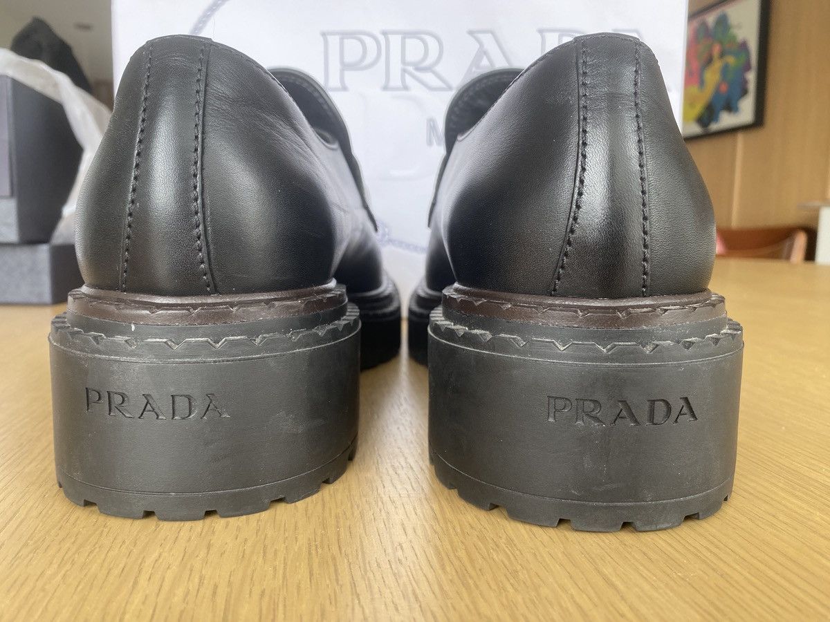 Prada Genuine Double Chocolate black leather loafers Size US 9.5 / EU 42-43 - 8 Thumbnail