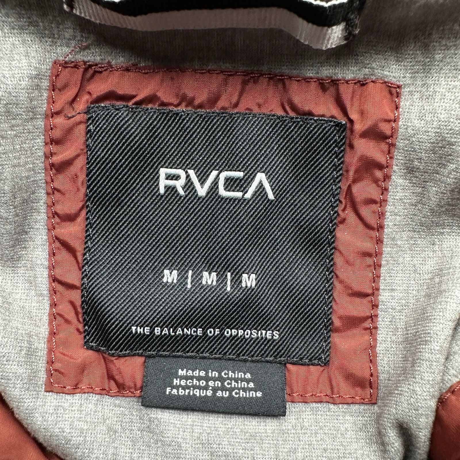 RVCA RVCA Motors Coach Jacket Mens Medium Brown Snap MA707MCJ Size US M / EU 48-50 / 2 - 2 Thumbnail