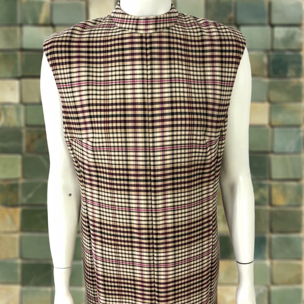 Vintage Ann Taylor Dress Pencil Beige Mock Neck Midi 6 Women Sleeveless Plaid Casual Vintage Not Applicable Size M / US 6-8 / IT 42-44 - 1 Thumbnail