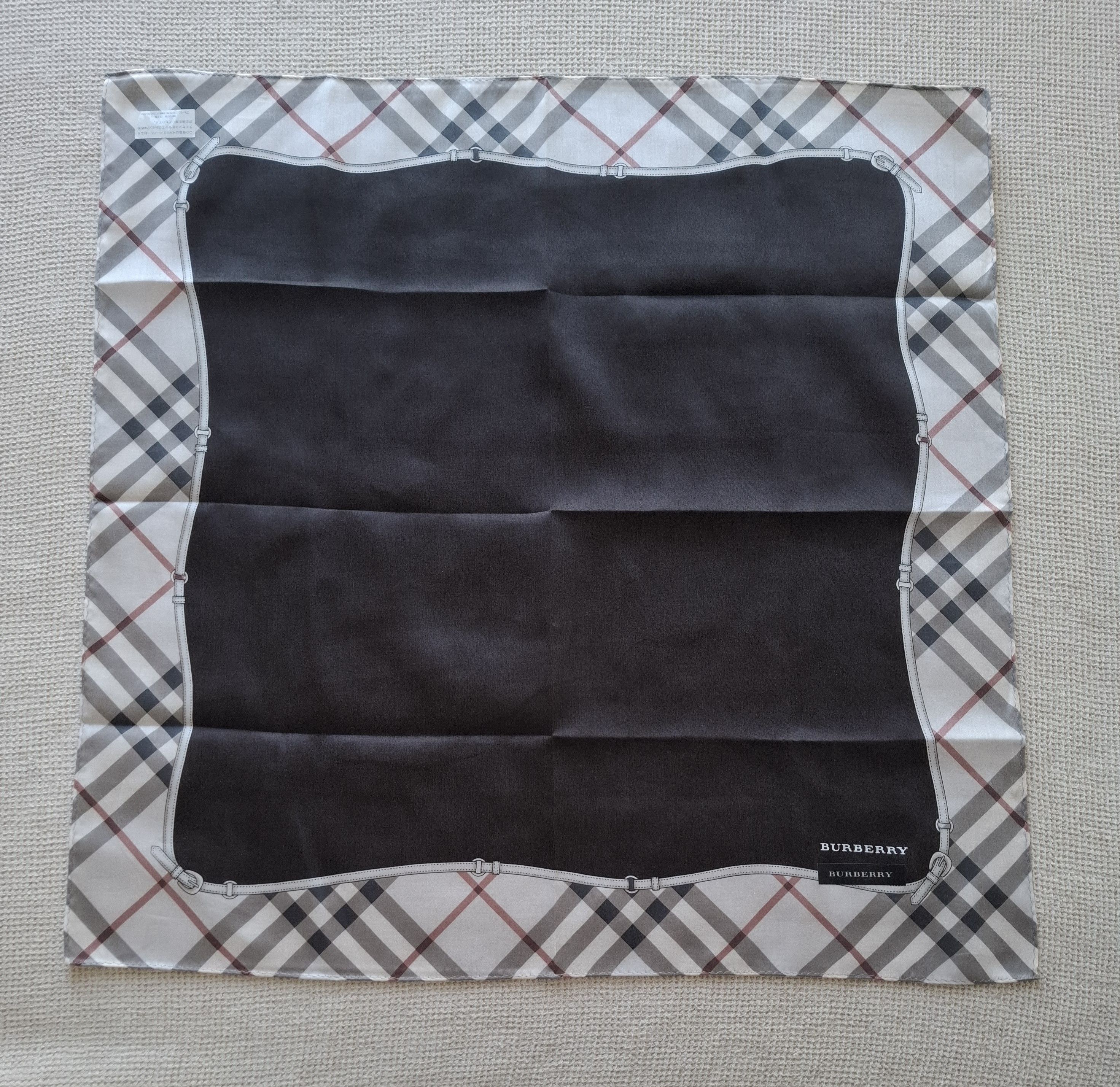 Burberry × Vintage NEW Burberry Bandana/Handkerchief in Black/Nova Check Size ONE SIZE - 2 Thumbnail