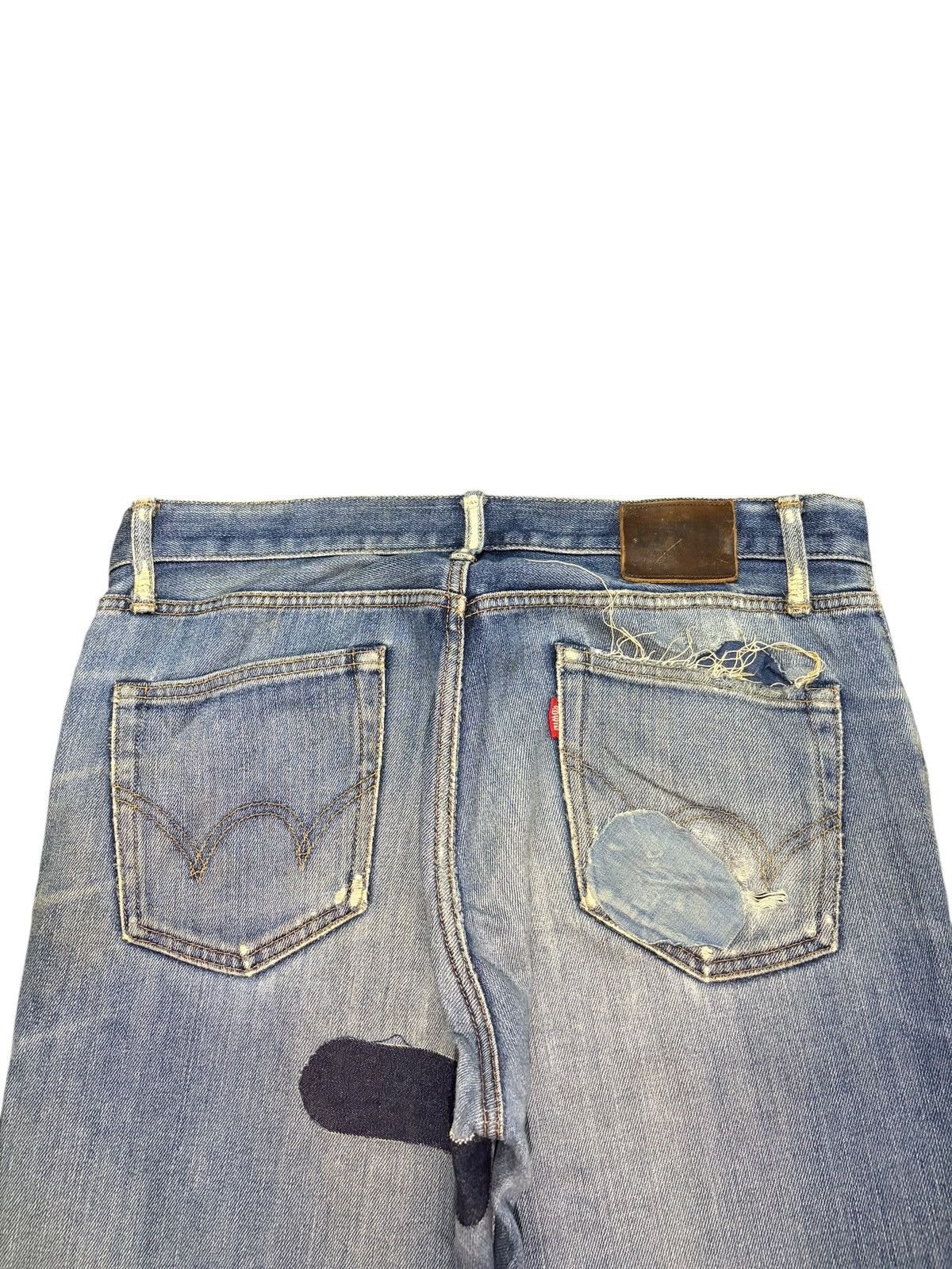 Edwin Japanese Edwin 503 Patches Distressed Loose Jeans Size US 32 / EU 48 - 4 Thumbnail
