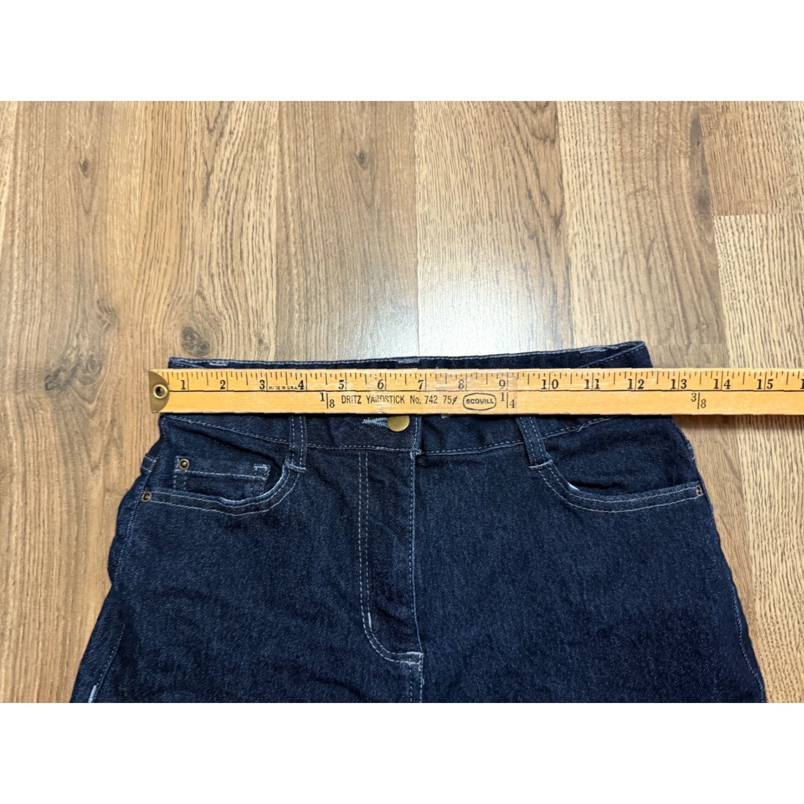 Vintage Apparel Collection Jeans Women's Size 0 Blue Denim Cuffed Straight Leg Size 25" / US 0 / IT 36 - 7 Thumbnail
