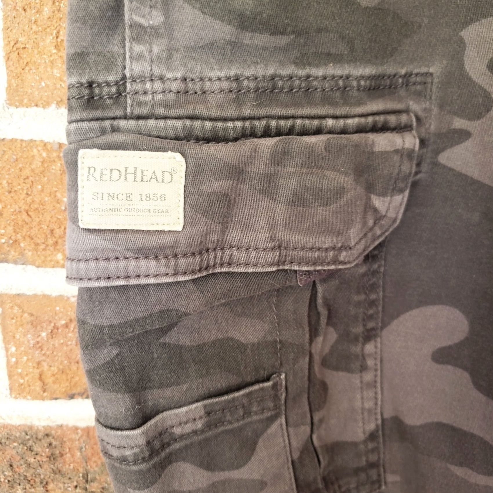 Vintage Red Head Mens Cargo Shorts Black Gray Stonewashed Camouflage Size 36x9 Size US 36 / EU 52 - 3 Thumbnail
