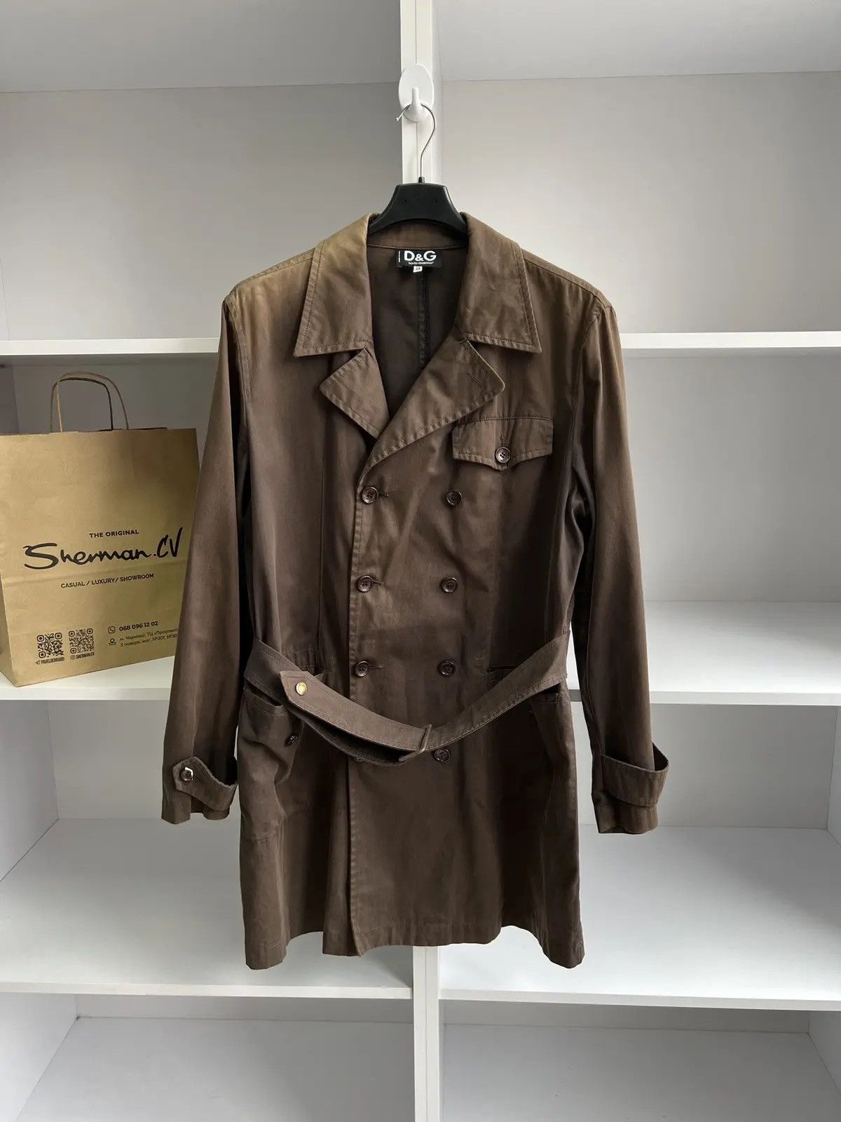 Dolce & Gabbana × Vintage Vintage Dolce Gabbana brown archival trench coat Size US M / EU 48-50 / 2 - 3 Thumbnail