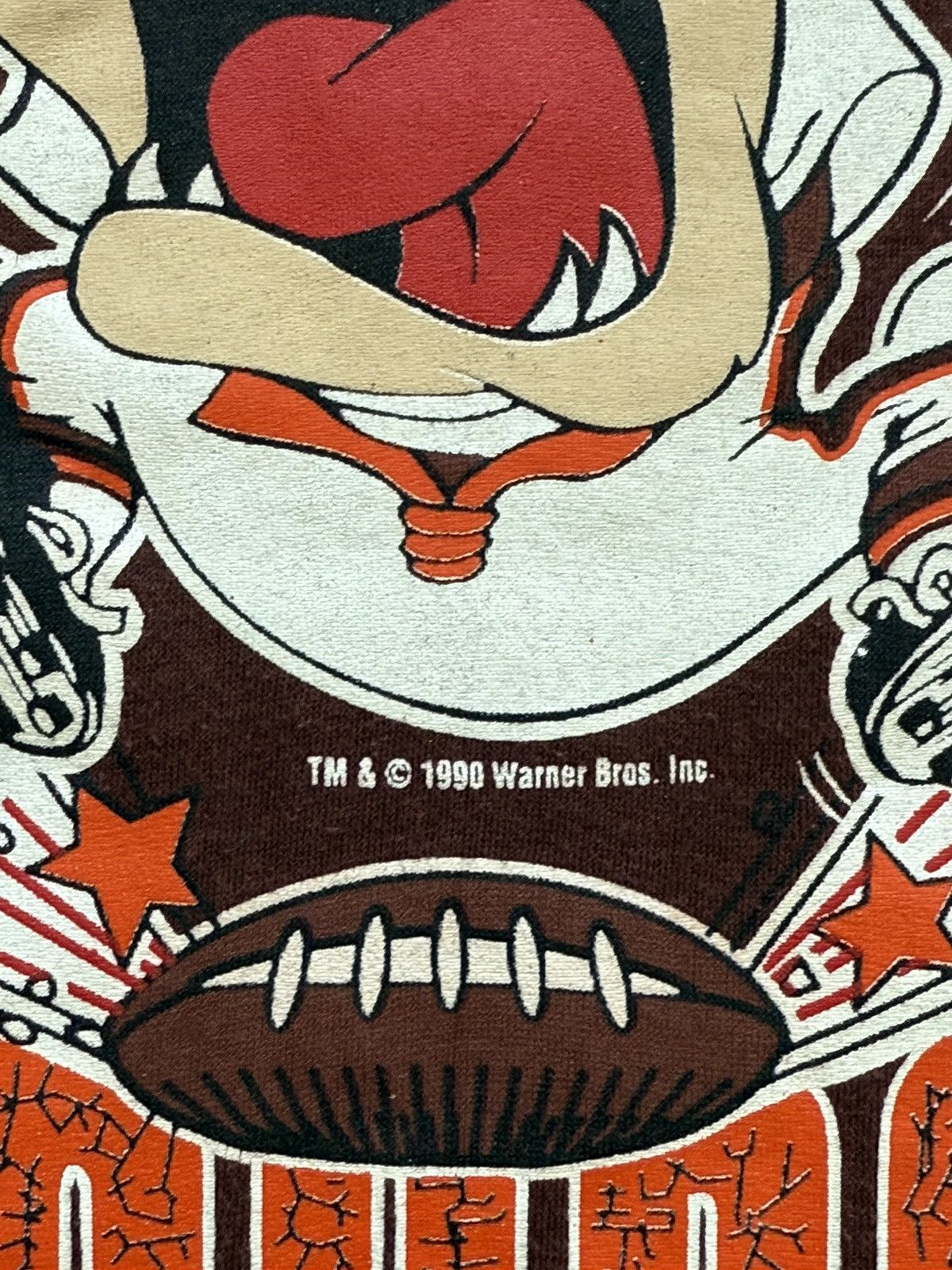 NFL Vintage ‘90 Cleveland Browns Taz Touchdown Shirt Size US L / EU 52-54 / 3 - 3 Thumbnail