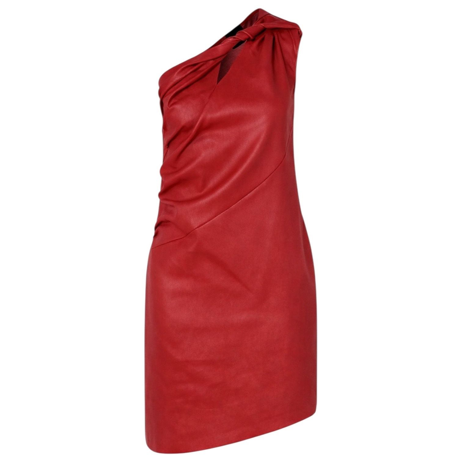 Givenchy Givenchy One Shoulder Cutout Lamb Leather Mini Dress 36 Size S / US 4 / IT 40 - 3 Thumbnail