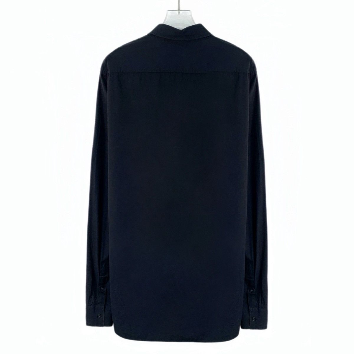 Burberry Burberry Black Cotton Collared Long Sleeve Shirt K26WX Size US L / EU 52-54 / 3 - 2 Thumbnail