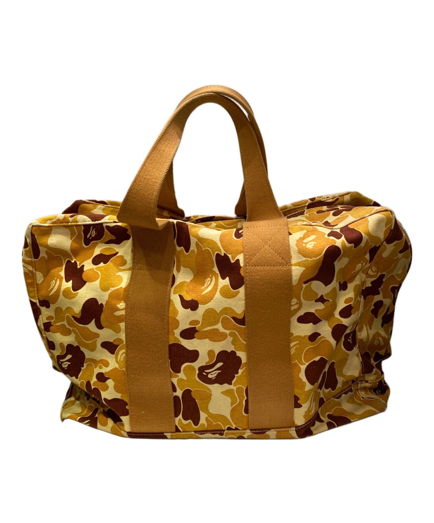 A BATHING APE ABC Camo Boston Bag Yellow