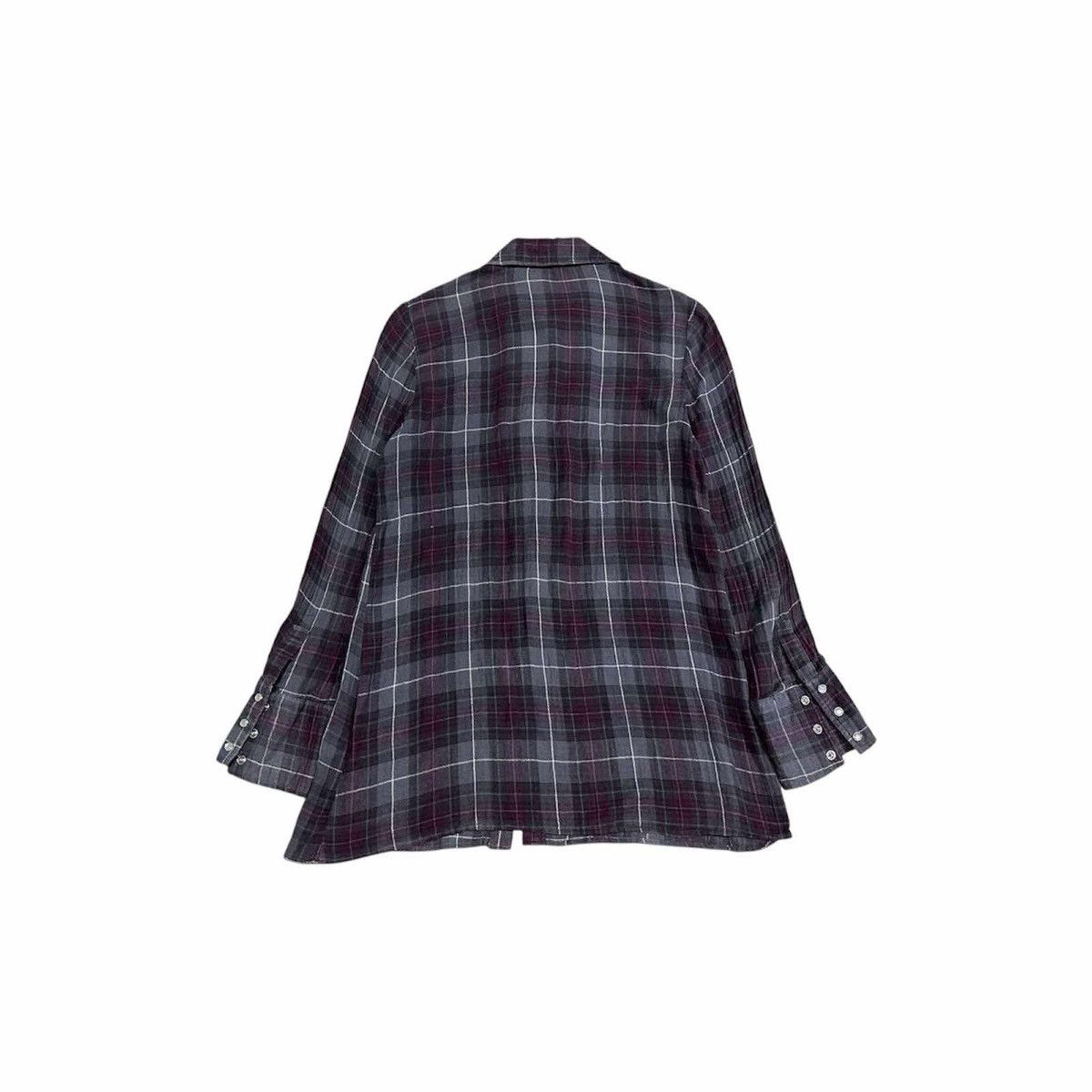 Designer × Hiroko Koshino Homme × Japanese Brand 🔥Vintage Hiroko Bis Wrinkled Rayon Shirt Size US M / EU 48-50 / 2 - 7 Thumbnail