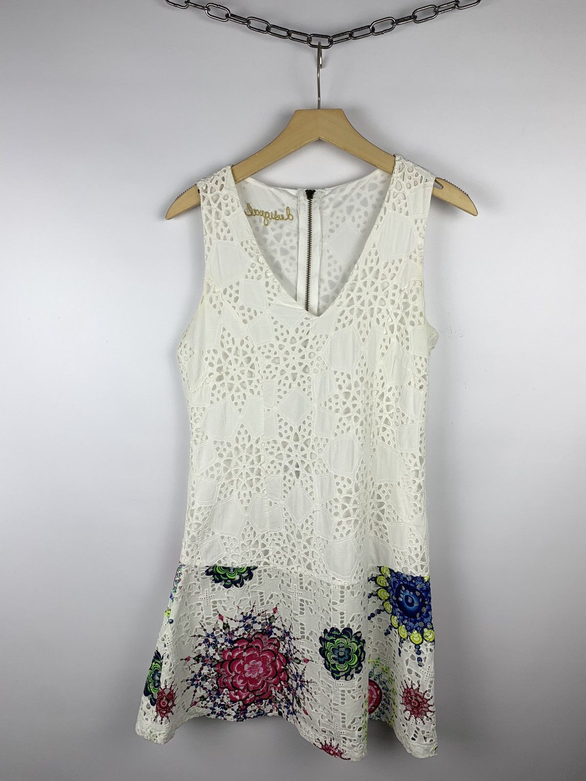 Desigual Vintage Desigual Crochet Mini Dress Women’s Size 38 White Size XS / US 0-2 / IT 36-38 - 1 Thumbnail