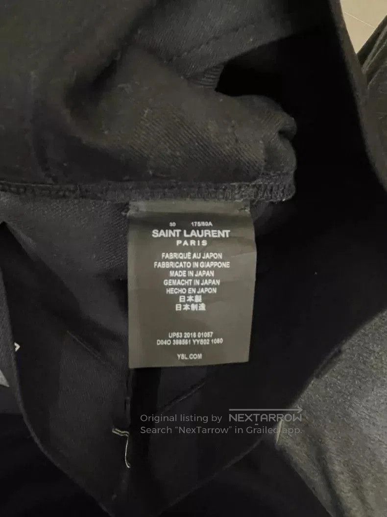 Saint Laurent Paris Saint Laurent Distressed Black Denim Jeans. Size US 30 / EU 46 - 5 Thumbnail