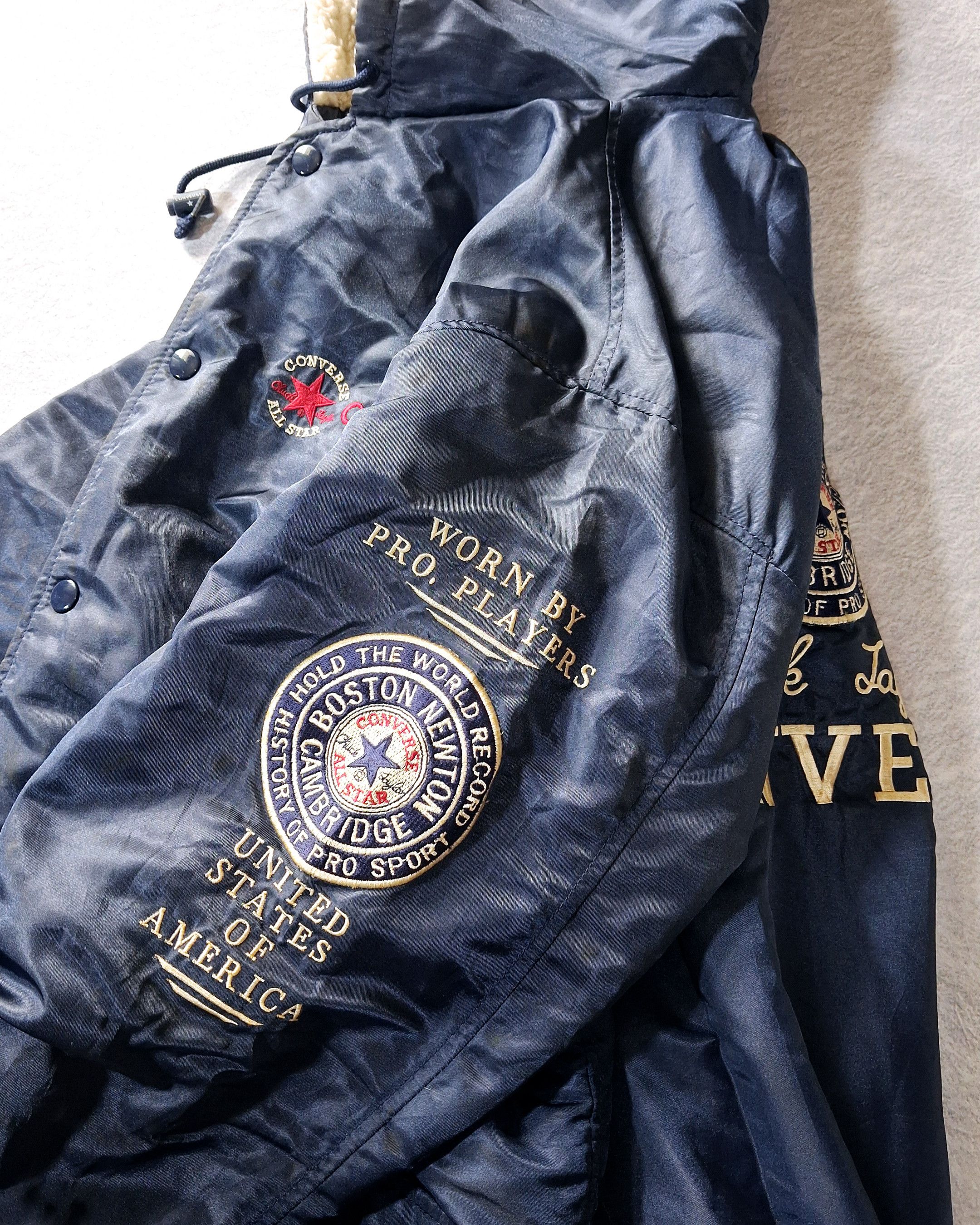 Converse CONVERSE EMBROIDERED SHERPA LINED HOODED NYLON JACKET Size US XXL / EU 58 / 5 - 4 Thumbnail