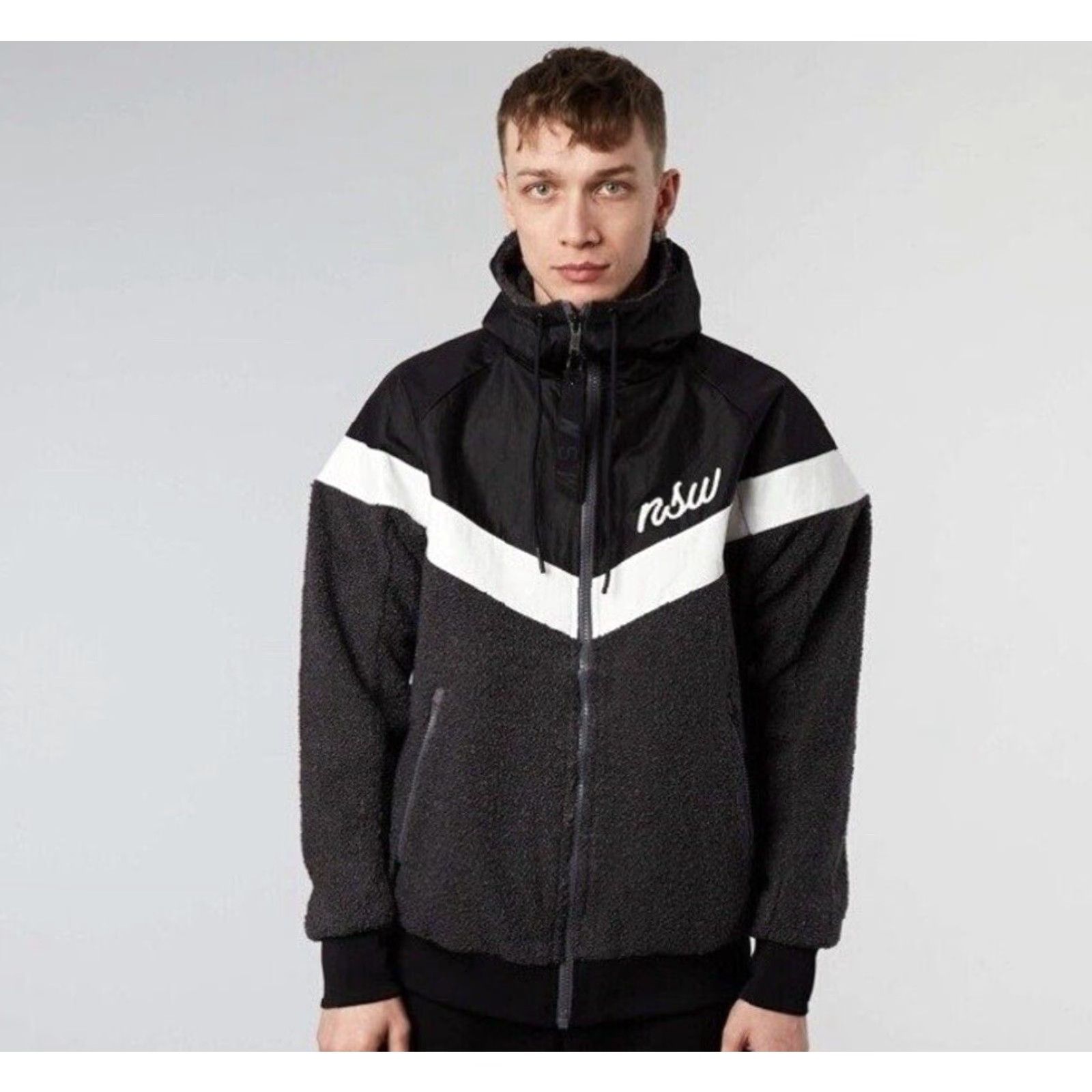 Nike Nike Windrunner Jacket 2XL Gray Black Hooded Retro Embroidered Full Zip Windbreaker Mens Size US XXL / EU 58 / 5 - 2 Thumbnail