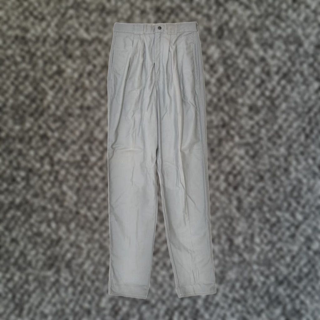 Vintage MIF Womens Grey Cotton High Waist Suit Trousers XS Small W32 L25 Size 28" / US 6 / IT 42 - 1 Thumbnail